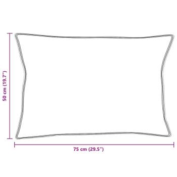 Kissen mit Kissen 2 pcs Weiß 50 x 75 cm 130gsm 100% Baumwolle
