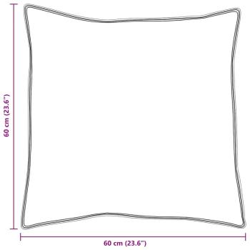 Kissen 2 pcs Weiß 60 x 60 cm 130gsm 100% Baumwolle