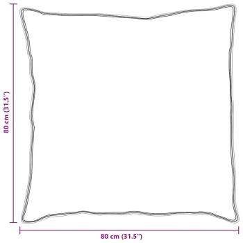 Kissen 2 pcs Weiß 80 x 80 cm 130gsm 100% Baumwolle