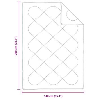 Decken & Bettdecken Weiß 140 x 200 cm Mikrofaser