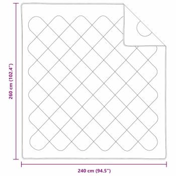 Decken & Bettdecken Weiß 240 x 260 cm Mikrofaser