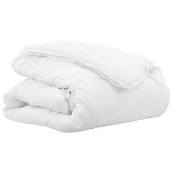 2-in-1 Bettdecke 262 x 242 x 10 cm Winter Polyester Weiß