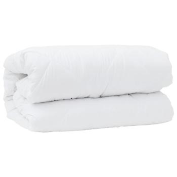 2-in-1 Bettdecke 262 x 242 x 10 cm Winter Polyester Weiß