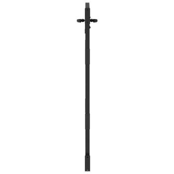 Gartentor Schwarz 100 x 150 cm Pulverbeschichteter Stahl