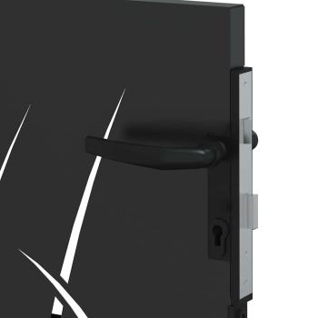 Gartentor Schwarz 105 x 100 cm Pulverbeschichteter Stahl