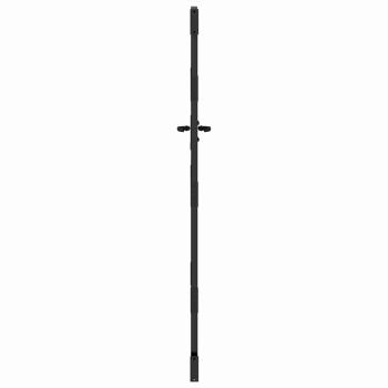 Gartentor Schwarz 105 x 175 cm Pulverbeschichteter Stahl