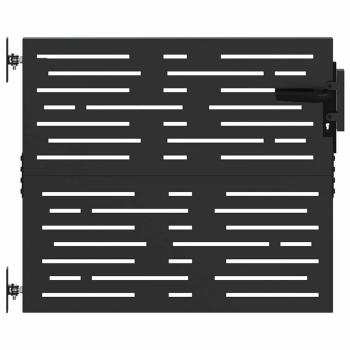 Gartentor Schwarz 105 x 100 cm Pulverbeschichteter Stahl