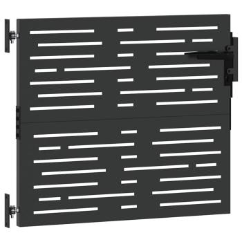 Gartentor Schwarz 105 x 100 cm Pulverbeschichteter Stahl