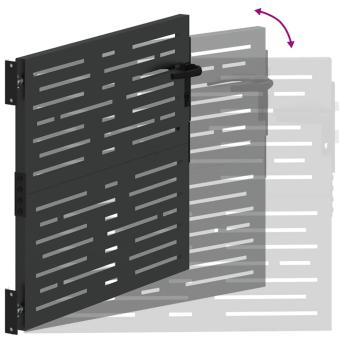 Gartentor Schwarz 105 x 100 cm Pulverbeschichteter Stahl