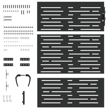 Gartentor Schwarz 105 x 125 cm Pulverbeschichteter Stahl