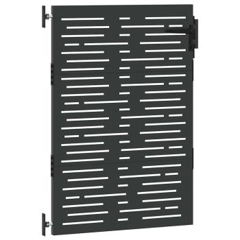 Gartentor Schwarz 105 x 150 cm Pulverbeschichteter Stahl