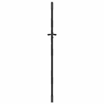 Gartentor Schwarz 105 x 175 cm Pulverbeschichteter Stahl