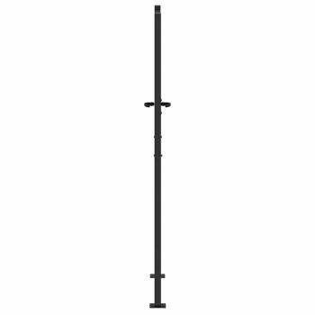 Gartentor Schwarz 105 x 175 cm Pulverbeschichteter Stahl