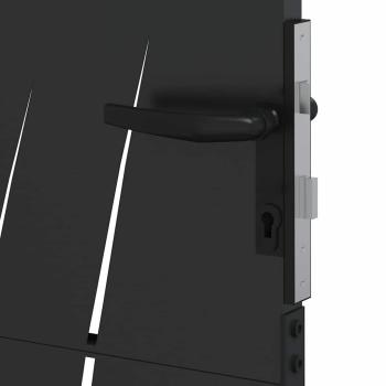 Gartentor Schwarz 105 x 125 cm Pulverbeschichteter Stahl