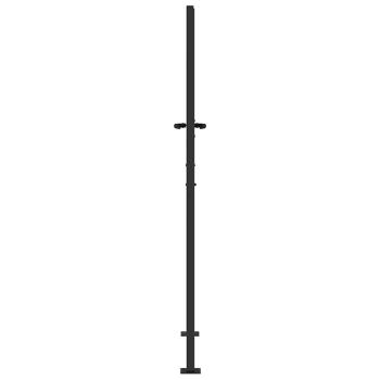 Gartentor Schwarz 105 x 175 cm Pulverbeschichteter Stahl