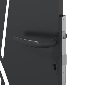 Gartentor Schwarz 105 x 175 cm Pulverbeschichteter Stahl