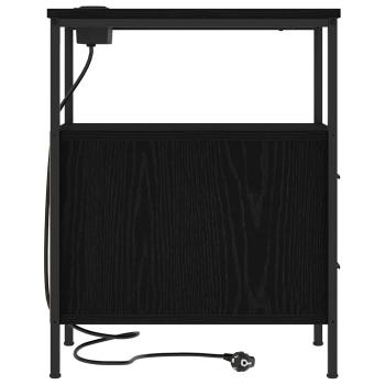 Nachttische 2 pcs Schwarze Eiche 30 x 48 x 61 cm Holzwerkstoff