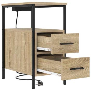 Nachttische 2 pcs Sonoma Eiche 30 x 48 x 61 cm Holzwerkstoff
