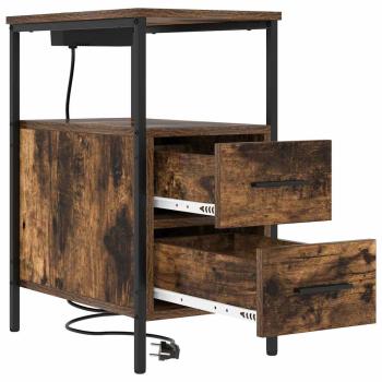 Nachttisch Räuchereiche 30 x 48 x 61 cm Holzwerkstoff