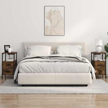 Nachttische 2 pcs Räuchereiche 30 x 48 x 61 cm Holzwerkstoff