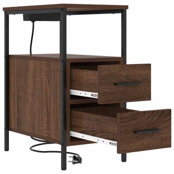 Nachttische 2 pcs Braune Eiche 30 x 48 x 61 cm Holzwerkstoff