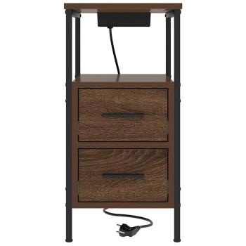 Nachttische 2 pcs Braune Eiche 30 x 48 x 61 cm Holzwerkstoff