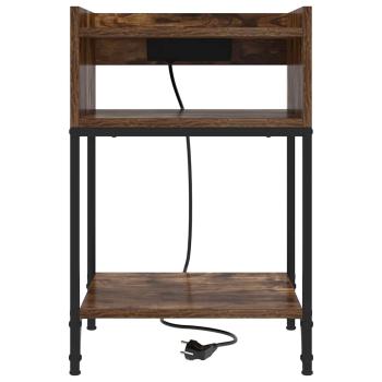 Nachttische 2 pcs Räuchereiche 40 x 40 x 61 cm Holzwerkstoff