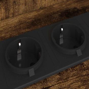 Nachttische 2 pcs Räuchereiche 40 x 40 x 61 cm Holzwerkstoff