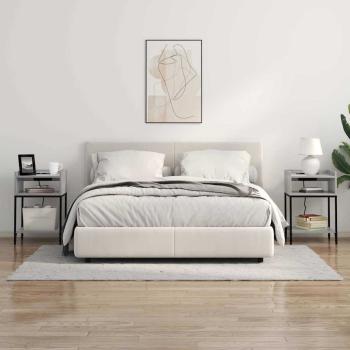 Nachttisch mit Regal Grau Sonoma 40 x 40 x 61 cm Holzwerkstoff