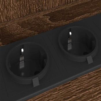 Nachttisch mit Regal Braune Eiche 40 x 40 x 61 cm Holzwerkstoff