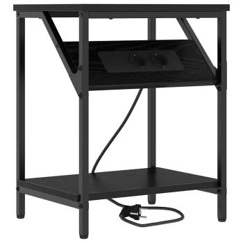 Nachttische 2 pcs Schwarze Eiche 38 x 30 x 48 cm Holzwerkstoff