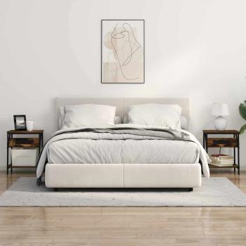 Nachttische 2 pcs Räuchereiche 38 x 30 x 48 cm Holzwerkstoff