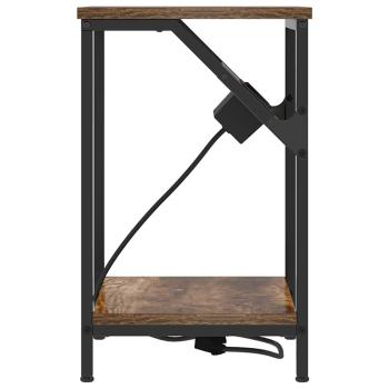 Nachttische 2 pcs Räuchereiche 38 x 30 x 48 cm Holzwerkstoff