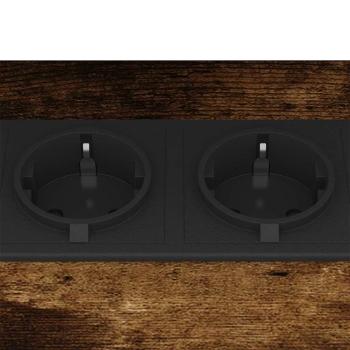 Nachttische 2 pcs Räuchereiche 38 x 30 x 48 cm Holzwerkstoff