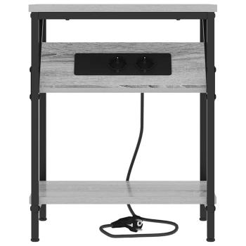 Nachttische 2 pcs Grau Sonoma 38 x 30 x 48 cm Holzwerkstoff