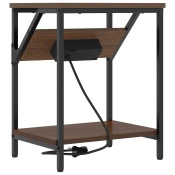 Nachttisch Braune Eiche 38 x 30 x 48 cm Holzwerkstoff