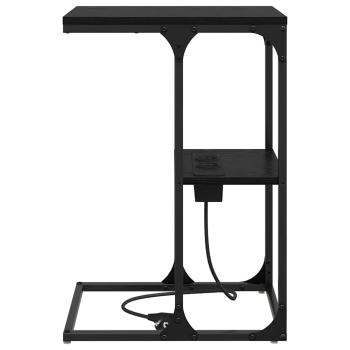 Nachttisch Schwarz Eiche 41,5 x 26 x 60,5 cm Holzwerkstoff