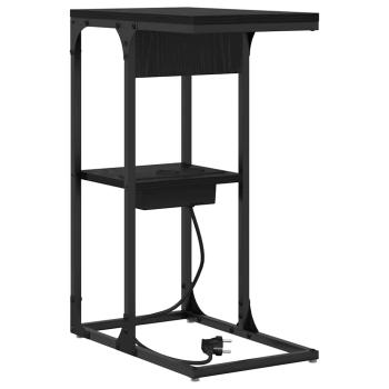 Nachttisch Schwarz Eiche 41,5 x 26 x 60,5 cm Holzwerkstoff