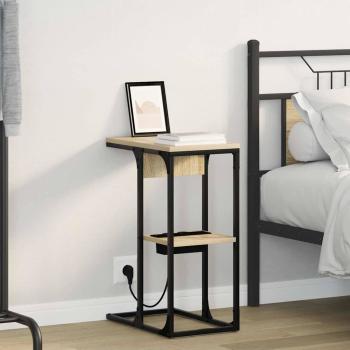 ARDEBO.de - Nachttisch Sonoma Eiche 41,5 x 26 x 60,5 cm Holzwerkstoff