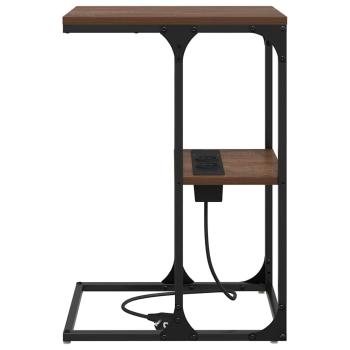Nachttisch Braun Eichen-Optik 41,5 x 26 x 60,5 cm Holzwerkstoff