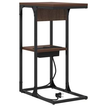 Nachttisch Braun Eichen-Optik 41,5 x 26 x 60,5 cm Holzwerkstoff