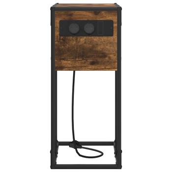 Nachttisch Räuchereiche 41,5 x 26 x 60,5 cm Holzwerkstoff