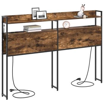 Stauraum-Kopfteil Rauch-Eiche 120 cm Holzwerkstoff