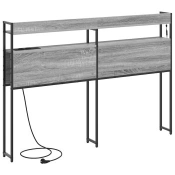 Stauraum-Kopfteil Grau sonoma 120 cm Holzwerkstoff