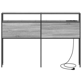 Stauraum-Kopfteil mit Kopfteil mit Speicher Grau sonoma 135 cm Holzwerkstoff