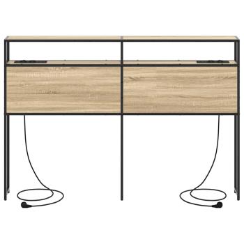Stauraum-Kopfteil Sonoma Eiche 140 cm Holzwerkstoff