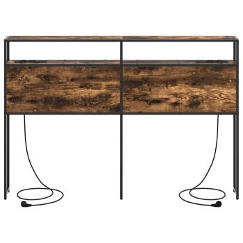 Stauraum-Kopfteil mit Kopfteil mit Speicher Rauch-Eiche 140 cm Holzwerkstoff