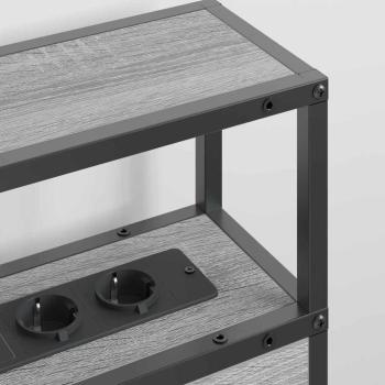 Stauraum-Kopfteil mit Kopfteil mit Speicher Grau sonoma 140 cm Holzwerkstoff