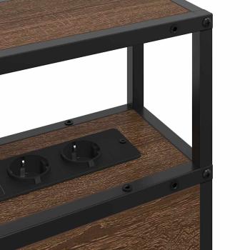 Stauraum-Kopfteil mit Kopfteil mit Speicher Braun Eiche 140 cm Holzwerkstoff