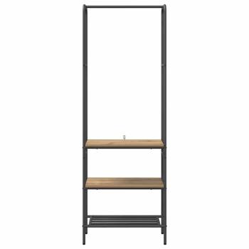 Kleiderständer mit Regalen Eiche handwerklich 60 x 30 x 171 cm